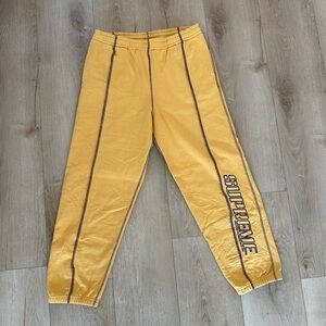 Supreme SS22 Coverstitch Dusty Gold Sweatpants. Men’s Large.